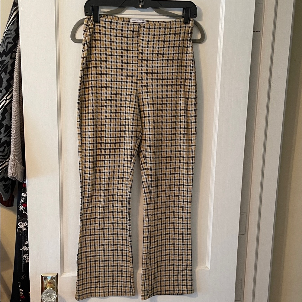 Urban Outfitters Houndstooth Pants in Yellow and Black